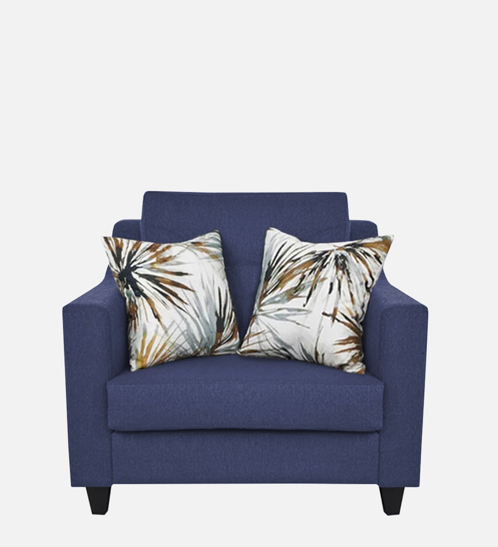 Welly Fabric 1 Seater Sofa In Slate Blue Colour - Febonic Living