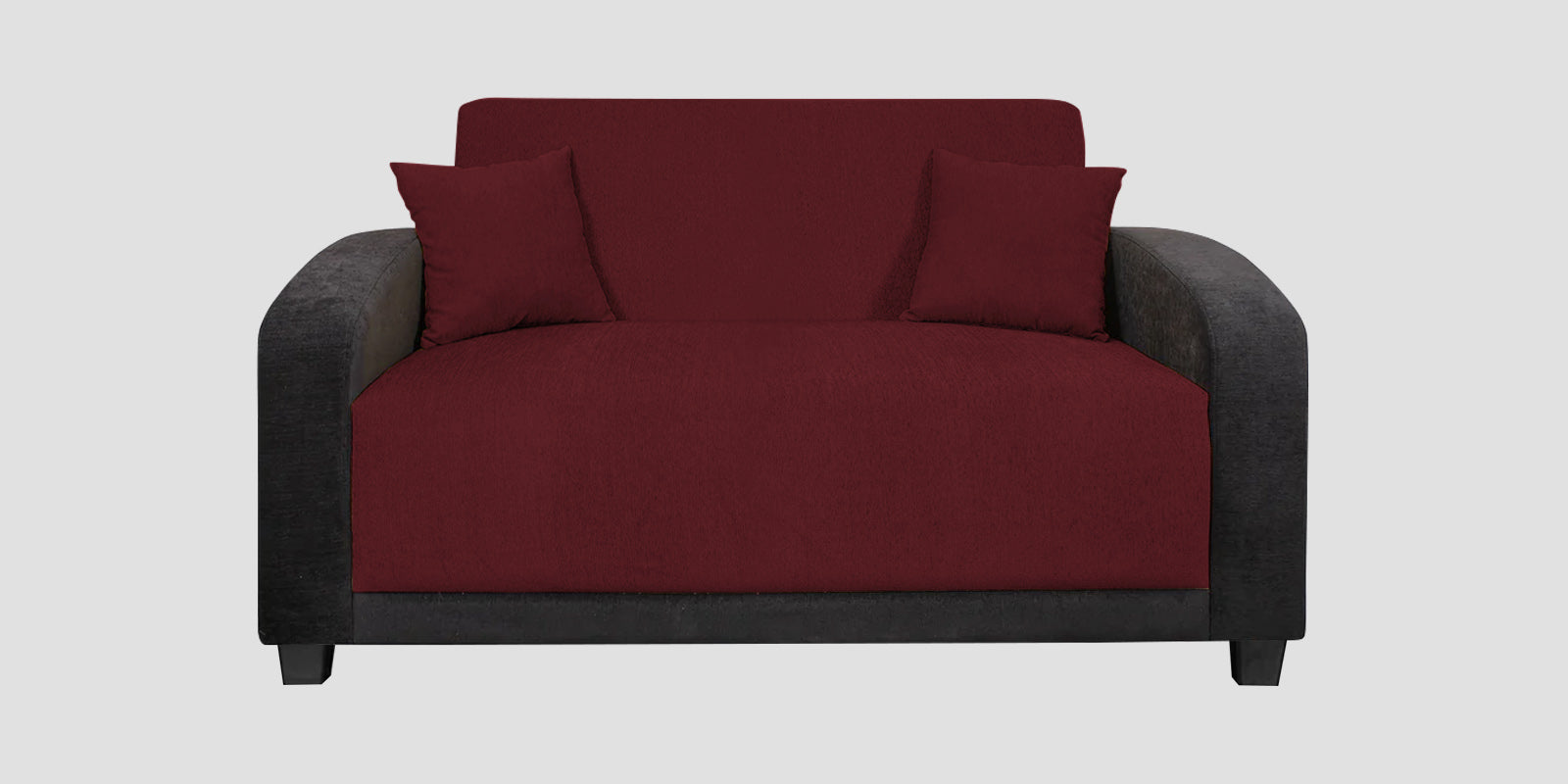 Alex Fabric 2 Seater Sofa In Blood Maroon Colour - Febonic Living