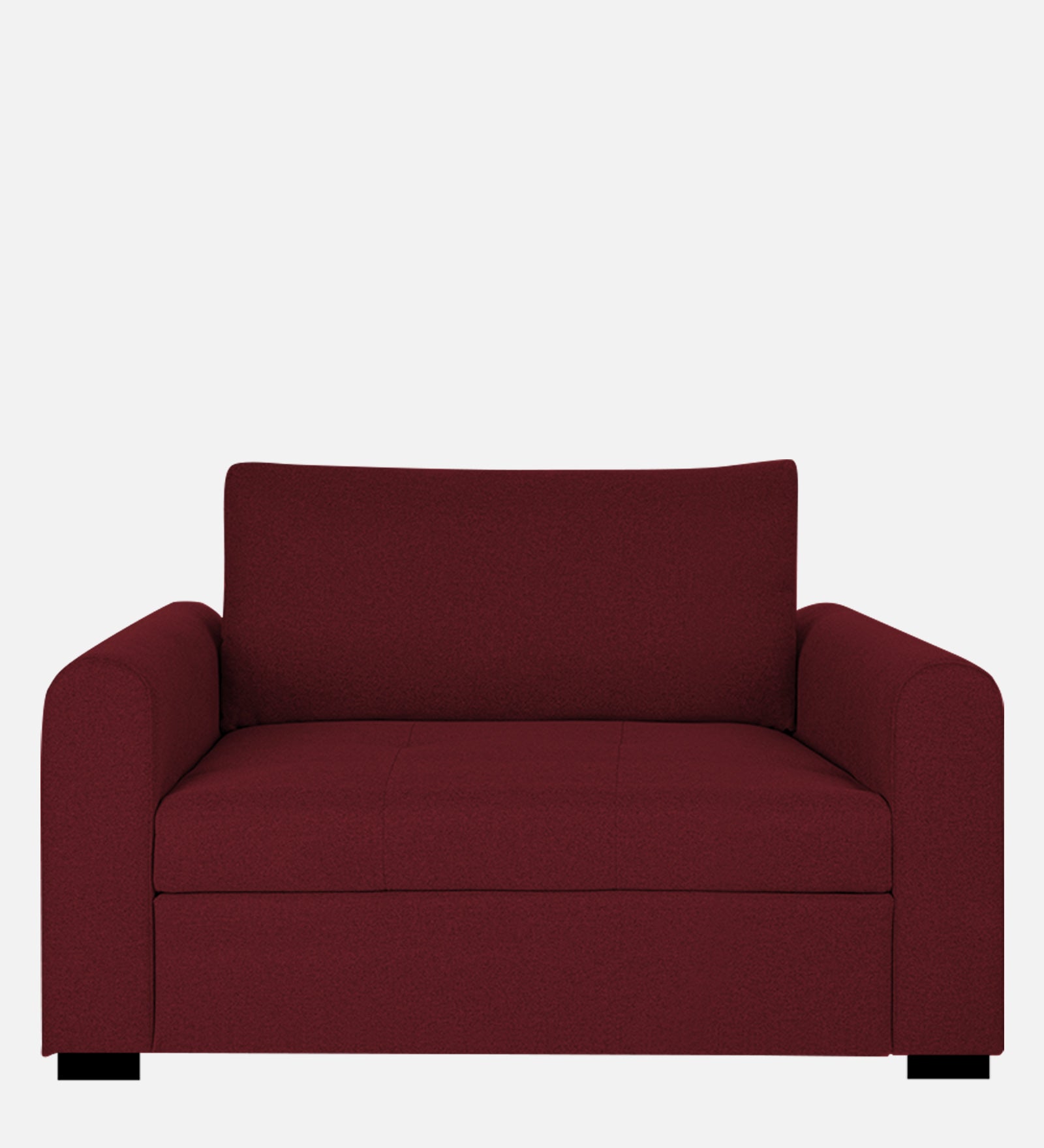 Sigma Fabric 1 Seater Sofa In Blood Maroon Colour - Febonic Living