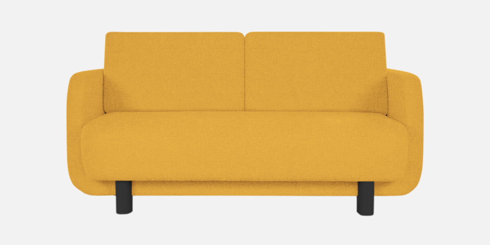 Varu Fabric 2 Seater Sofa In Bold Yellow Colour - Febonic Living