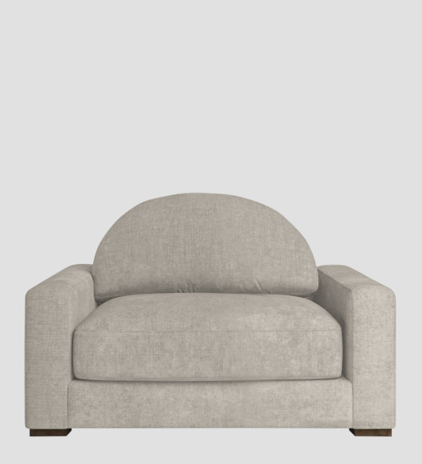 Dara Fabric 1 Seater Sofa In Ash Grey Colour - Febonic Living