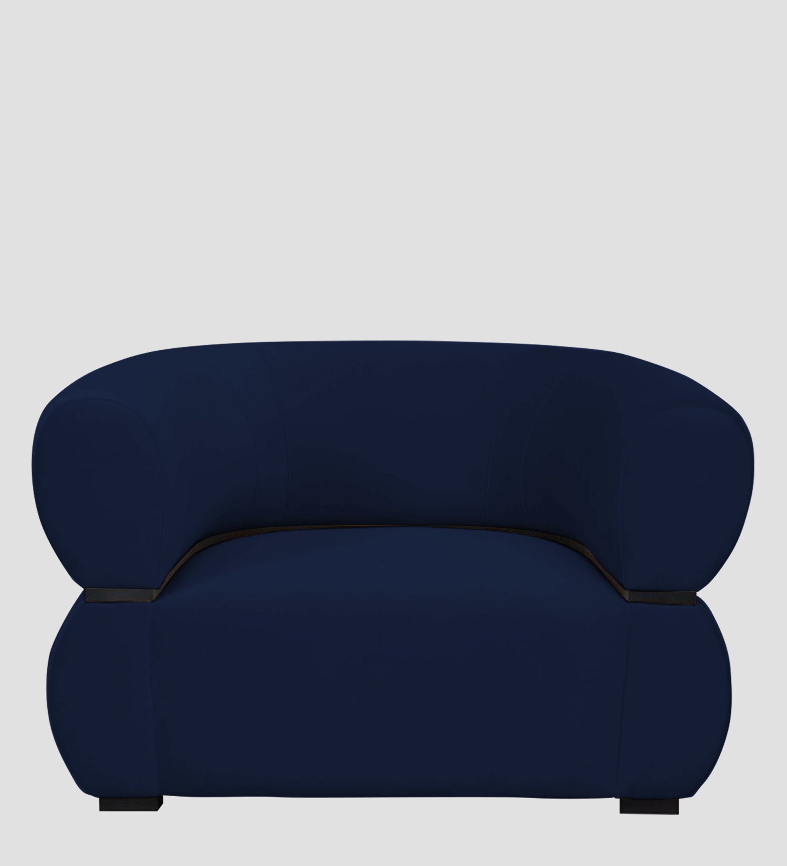 Kula Velvet 1 Seater Sofa In Indigo Blue Colour - Febonic Living