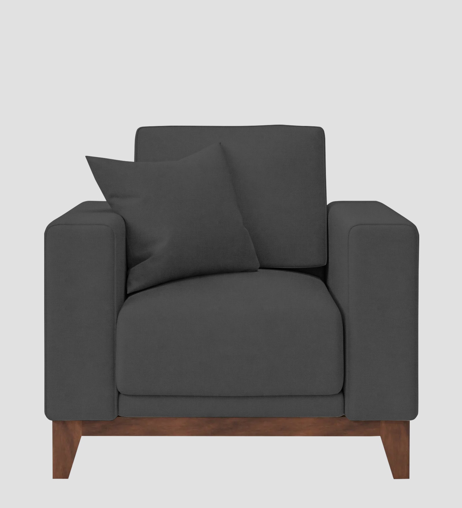 Luca Fabric 1 Seater Sofa In Stone Grey Colour - Febonic Living