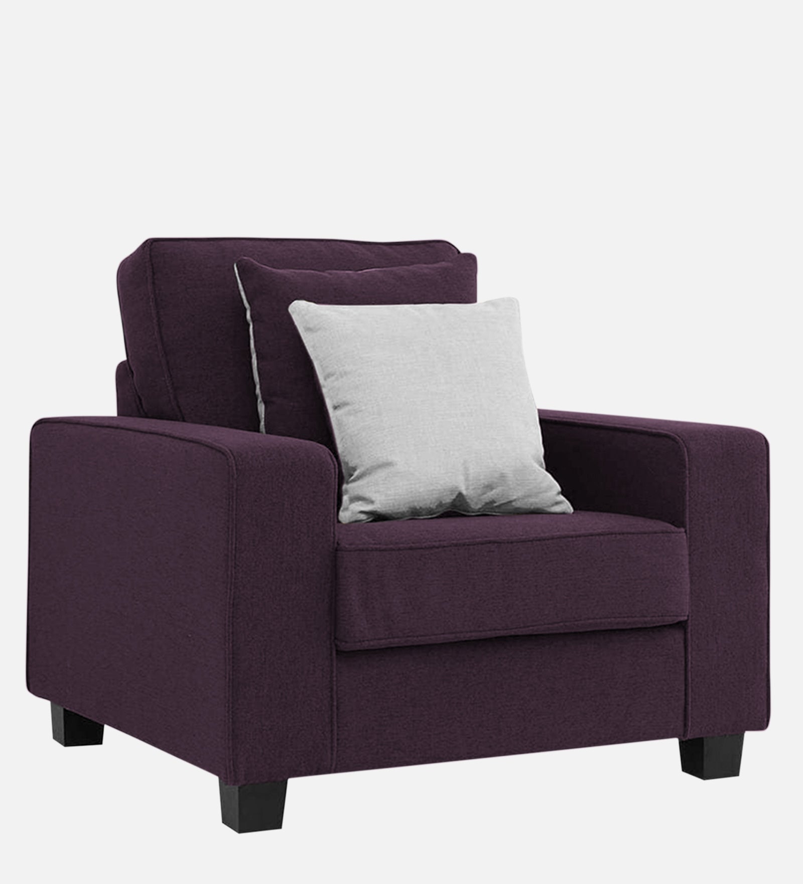 Ladybug Fabric 1 Seater Sofa In Greek Purple Colour - Febonic Living