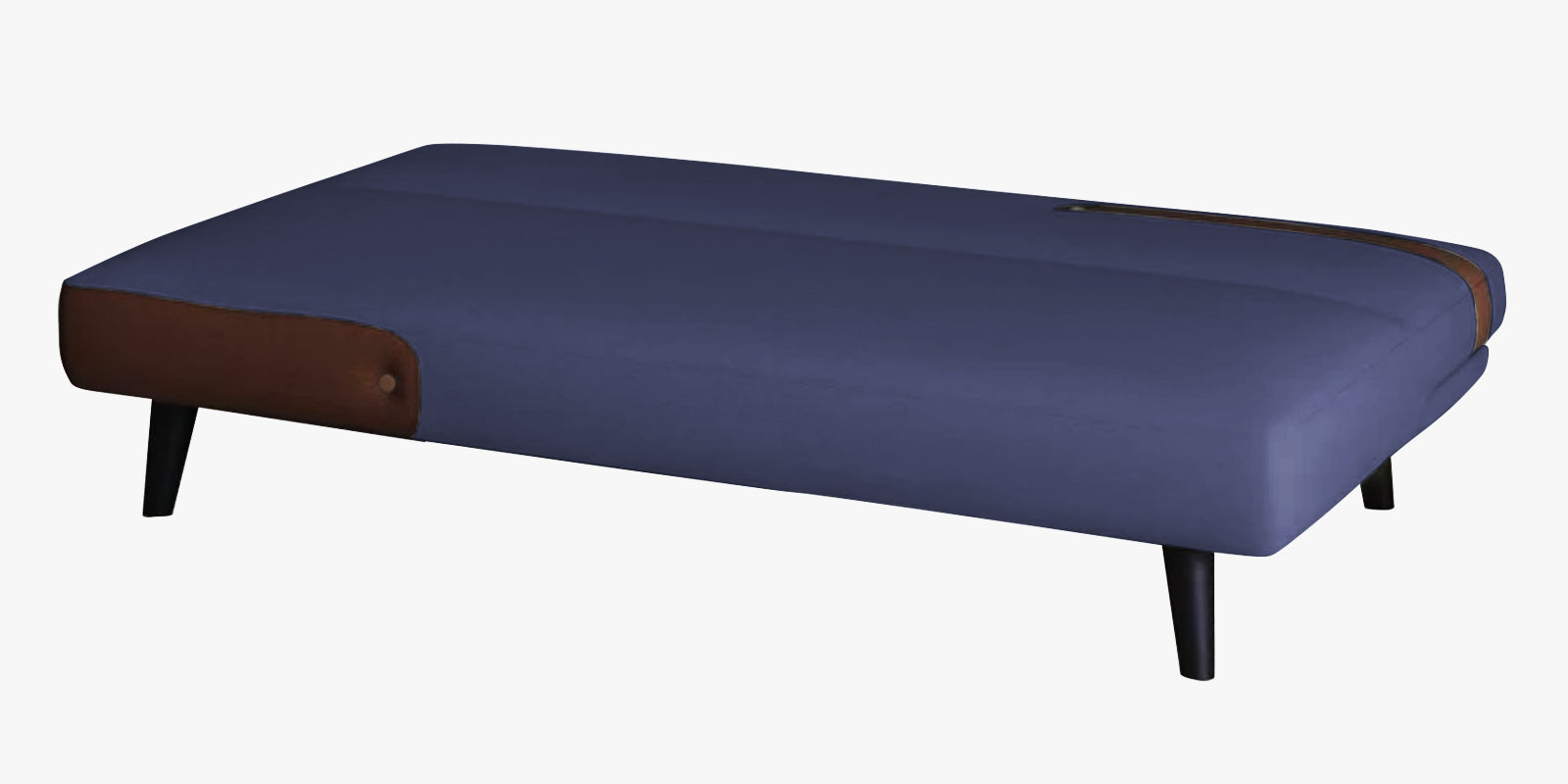 Vedan Fabric 3 Seater Convertible Sofa Cum Bed In Slate Blue Colour - Febonic Living