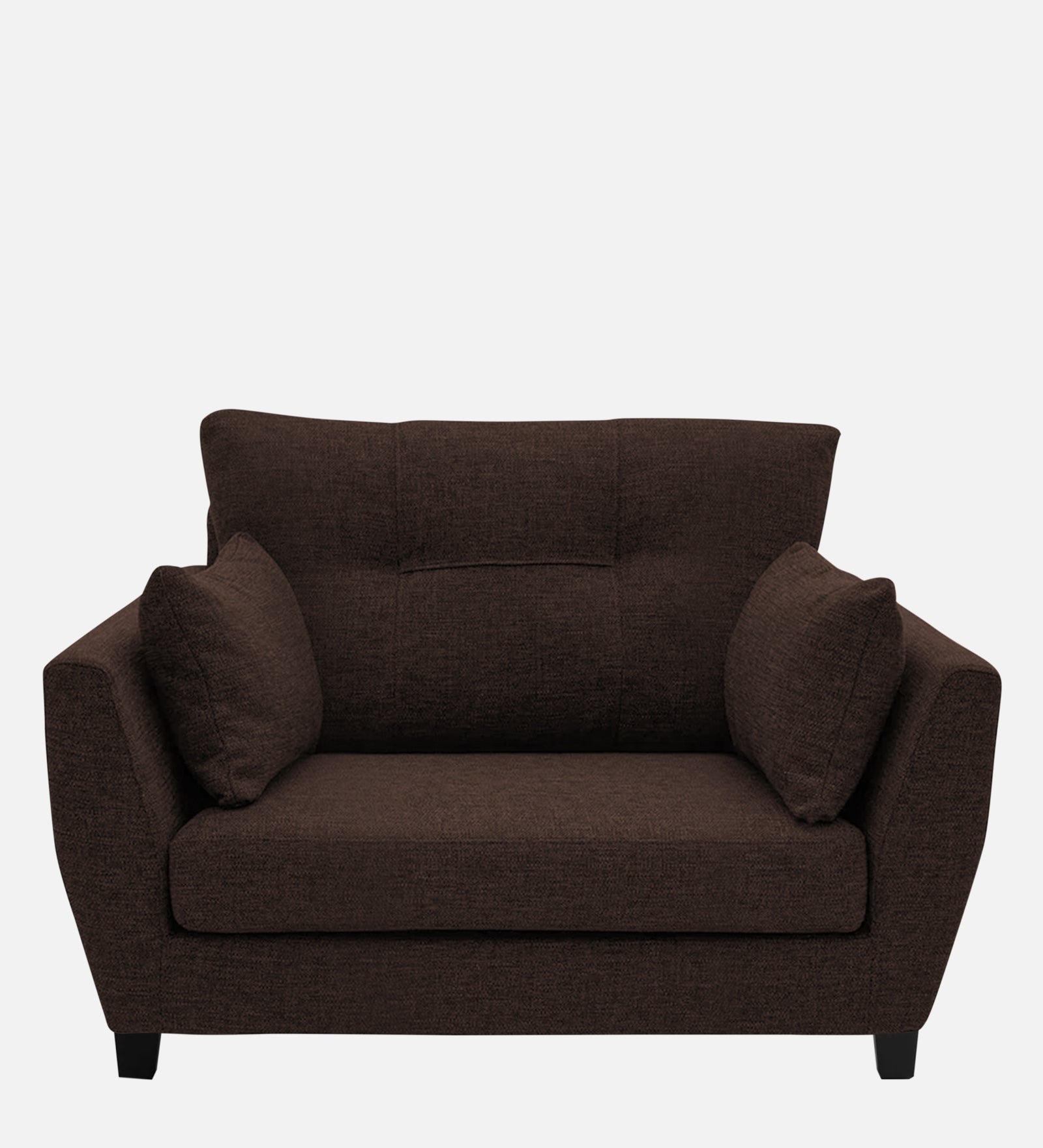 Mario Fabric 1 Seater Sofa In Coffee Brown Colour - Febonic Living