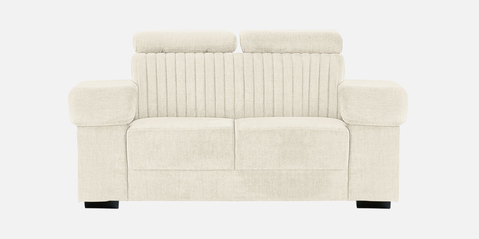 Draco Fabric 2 Seater Sofa In Ivory Cream Colour - Febonic Living