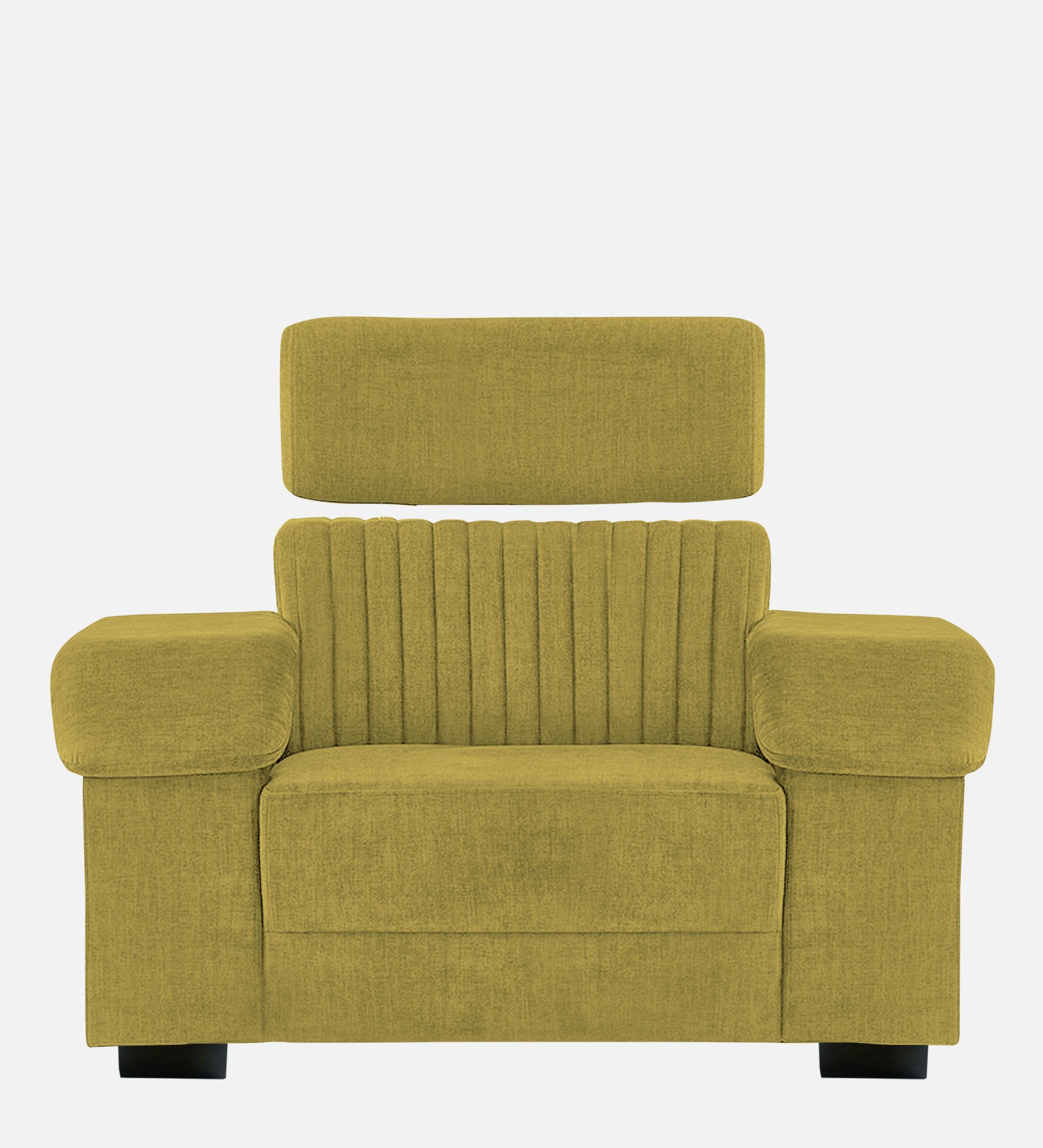 Draco Fabric 1 Seater Sofa In Parrot Green Colour - Febonic Living