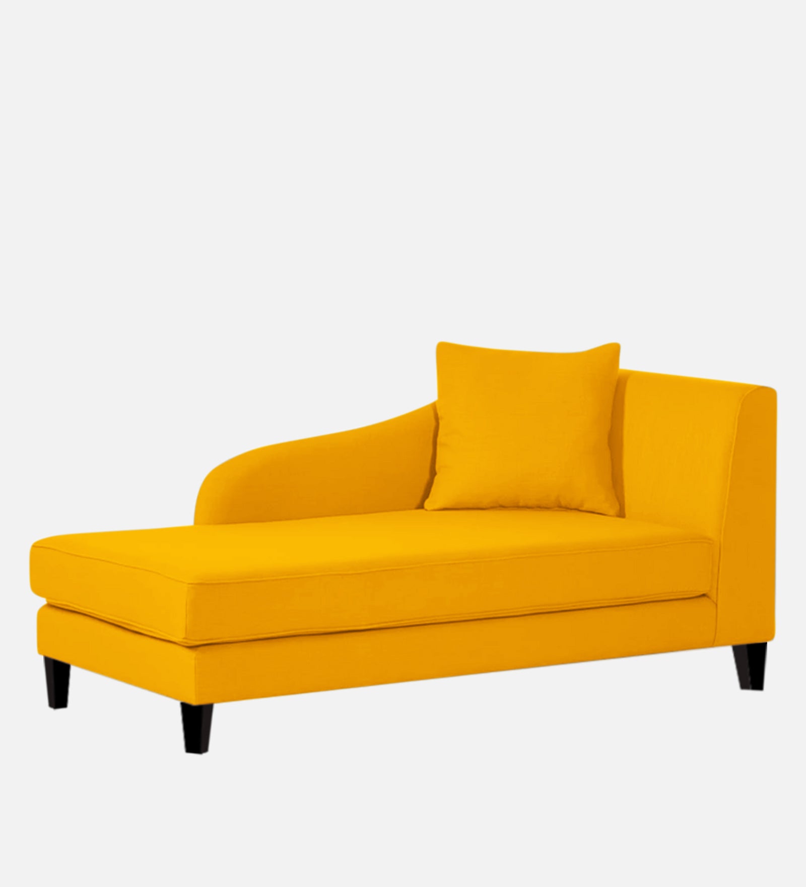 Louis Fabric LHS Chaise Lounger In Bold Yellow Colour - Febonic Living
