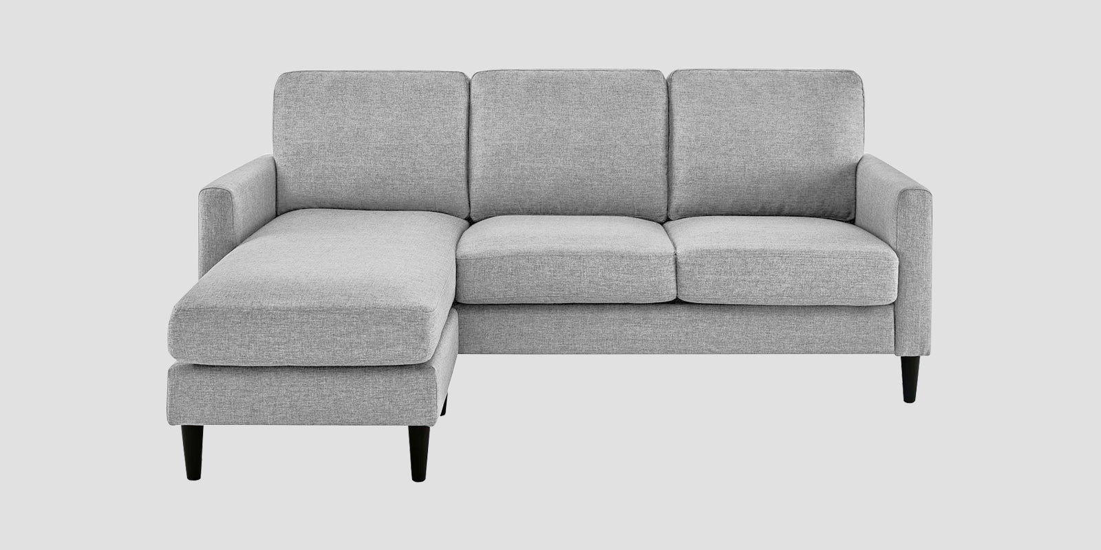 Romie Fabric RHS Sectional Sofa (2+Lounger) In Lit Grey Colour - Febonic Living