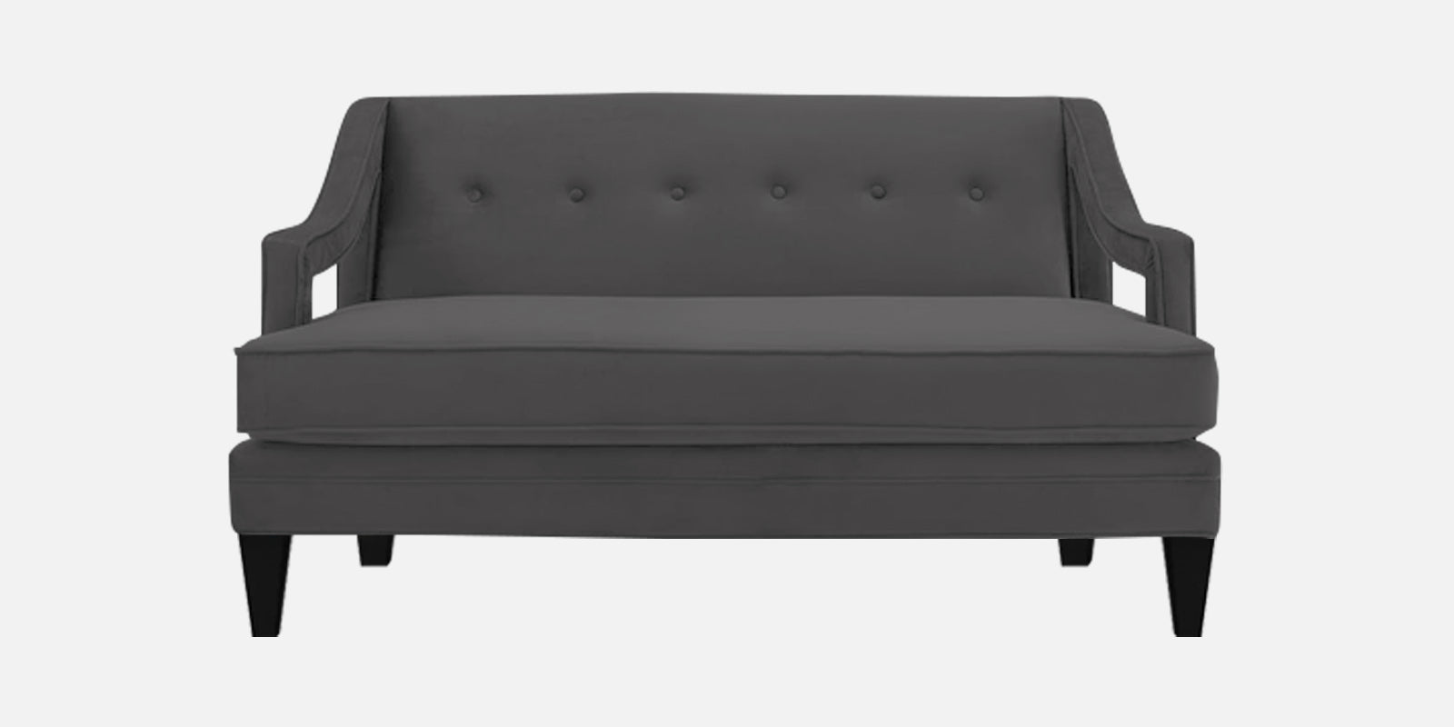 Daffy Velvet 2 Seater Sofa In Davy Grey Colour - Febonic Living