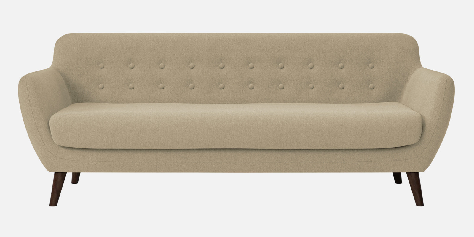 Goofy Fabric 3 Seater Sofa In Honey Beige Colour - Febonic Living
