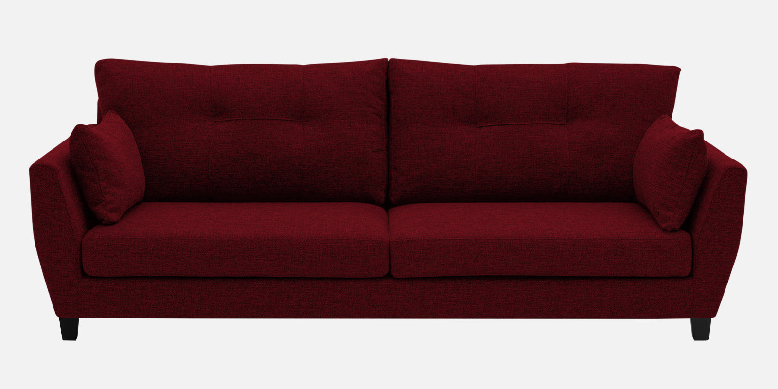 Mario Fabric 3 Seater Sofa In Ruby Red Colour - Febonic Living