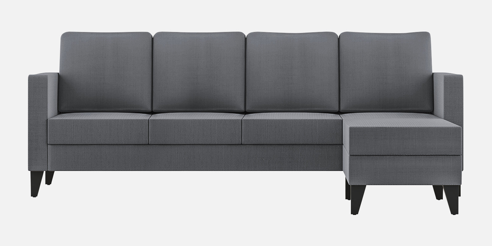 Nori Fabric LHS Sectional Sofa (3+Lounger) In Maba Grey Colour - Febonic Living