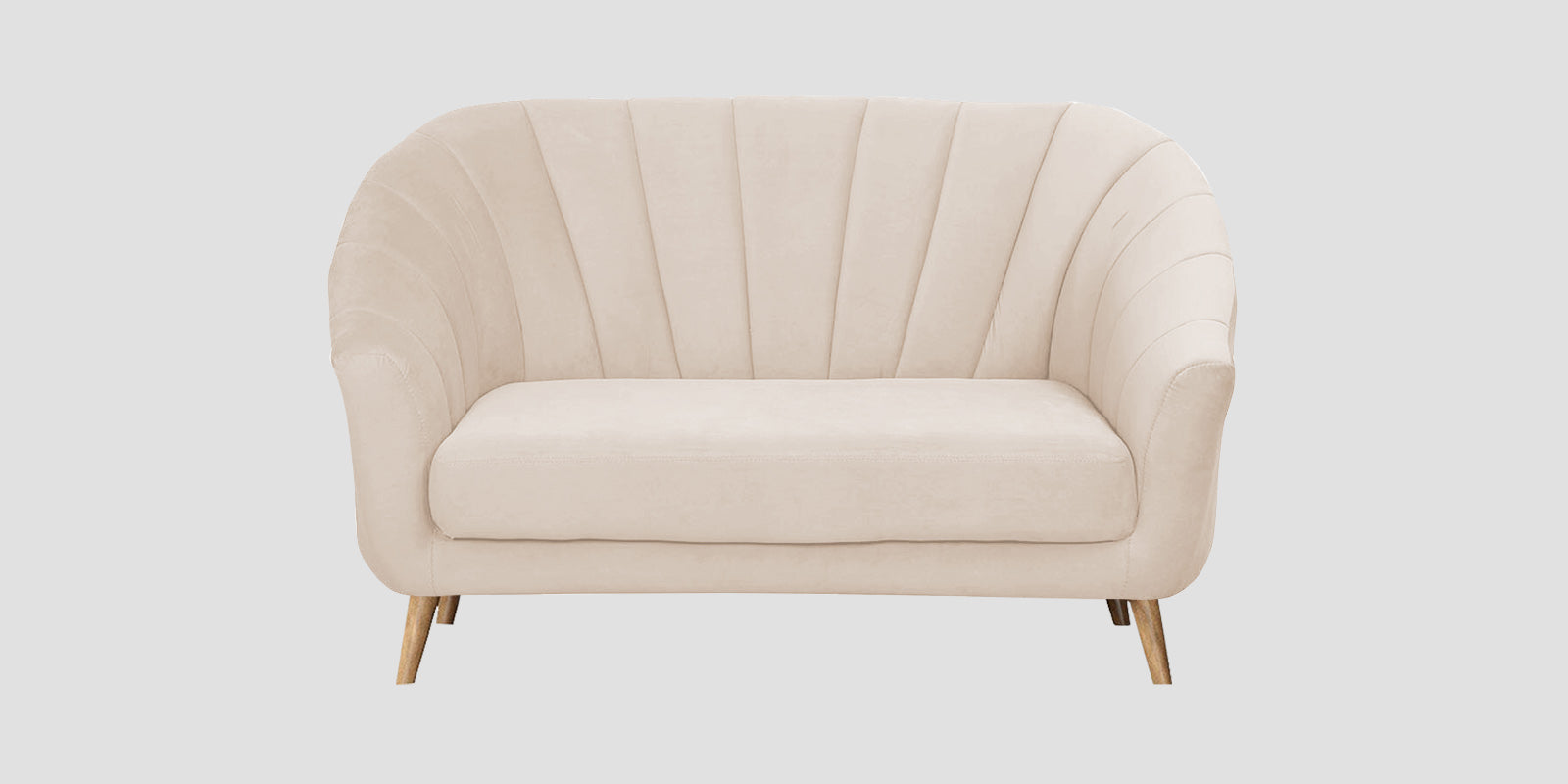 Kaylee Velvet 2 Seater Sofa In Camel Beige Colour - Febonic Living