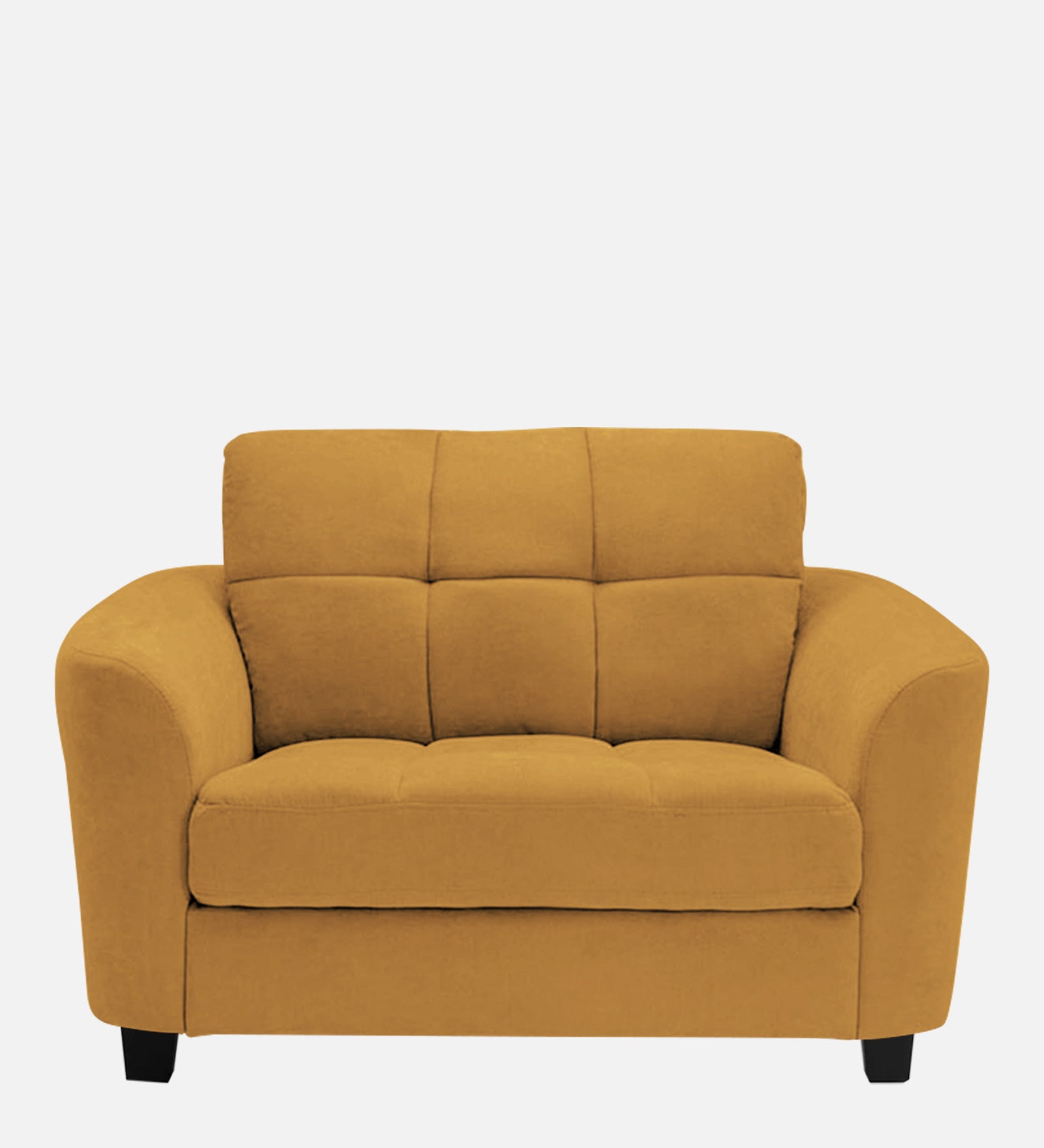 Mulan Fabric 1 Seater Sofa In Corn Yellow Colour - Febonic Living
