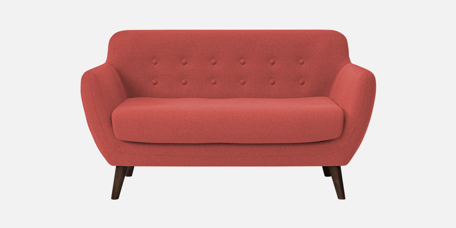 Goofy Fabric 2 Seater Sofa In Salmon Pink Colour - Febonic Living
