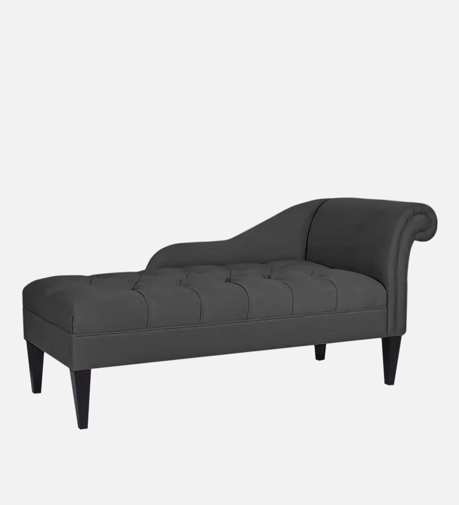 Adria Fabric LHS Chaise Lounger In Charcoal Grey Colour - Febonic Living