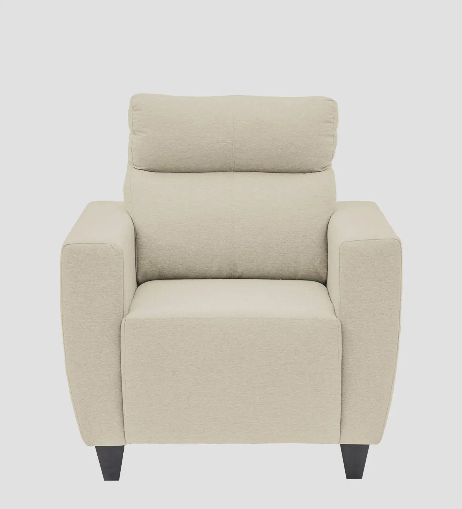 Burban Fabric 1 Seater Sofa In Maple Cream Colour Febonic Living