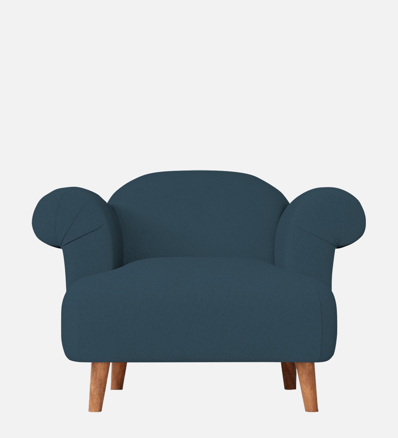 Barber Fabric 1 Seater Sofa In Cool Blue Colour - Febonic Living