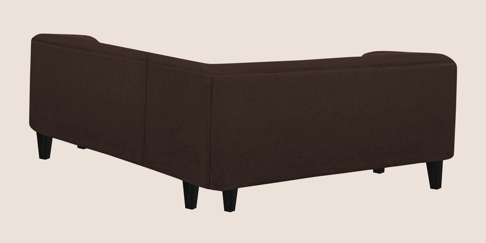 Niki Fabric Corner Sofa In Coffee Brown Colour - Febonic Living