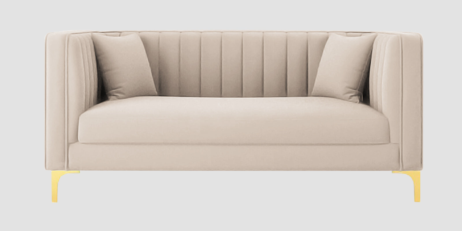 Saban Velvet 2 Seater Sofa in Camel Beige Colour - Febonic Living