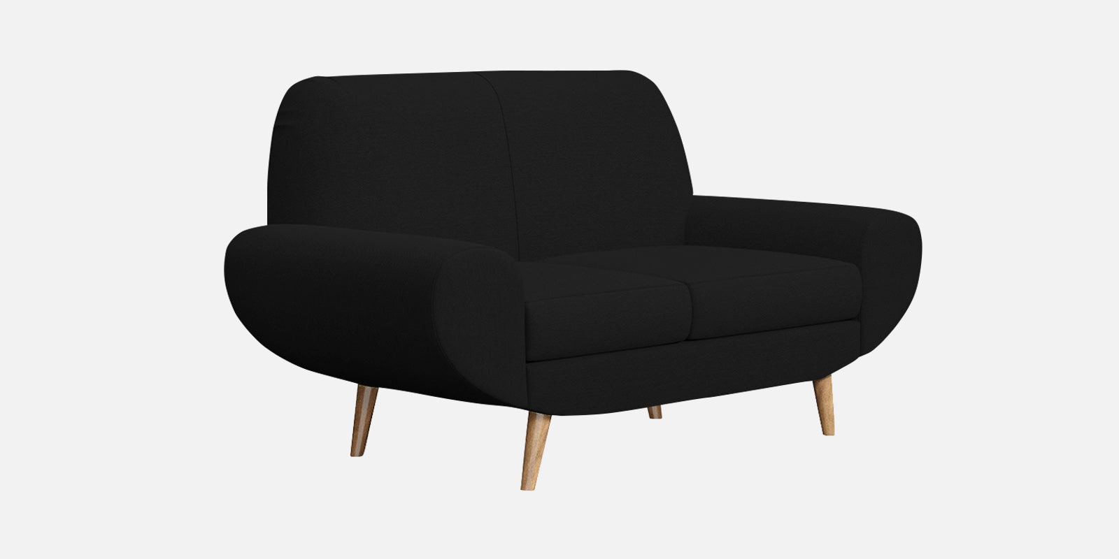 Jessy Fabric 2 Seater Sofa In Zed Black Colour - Febonic Living