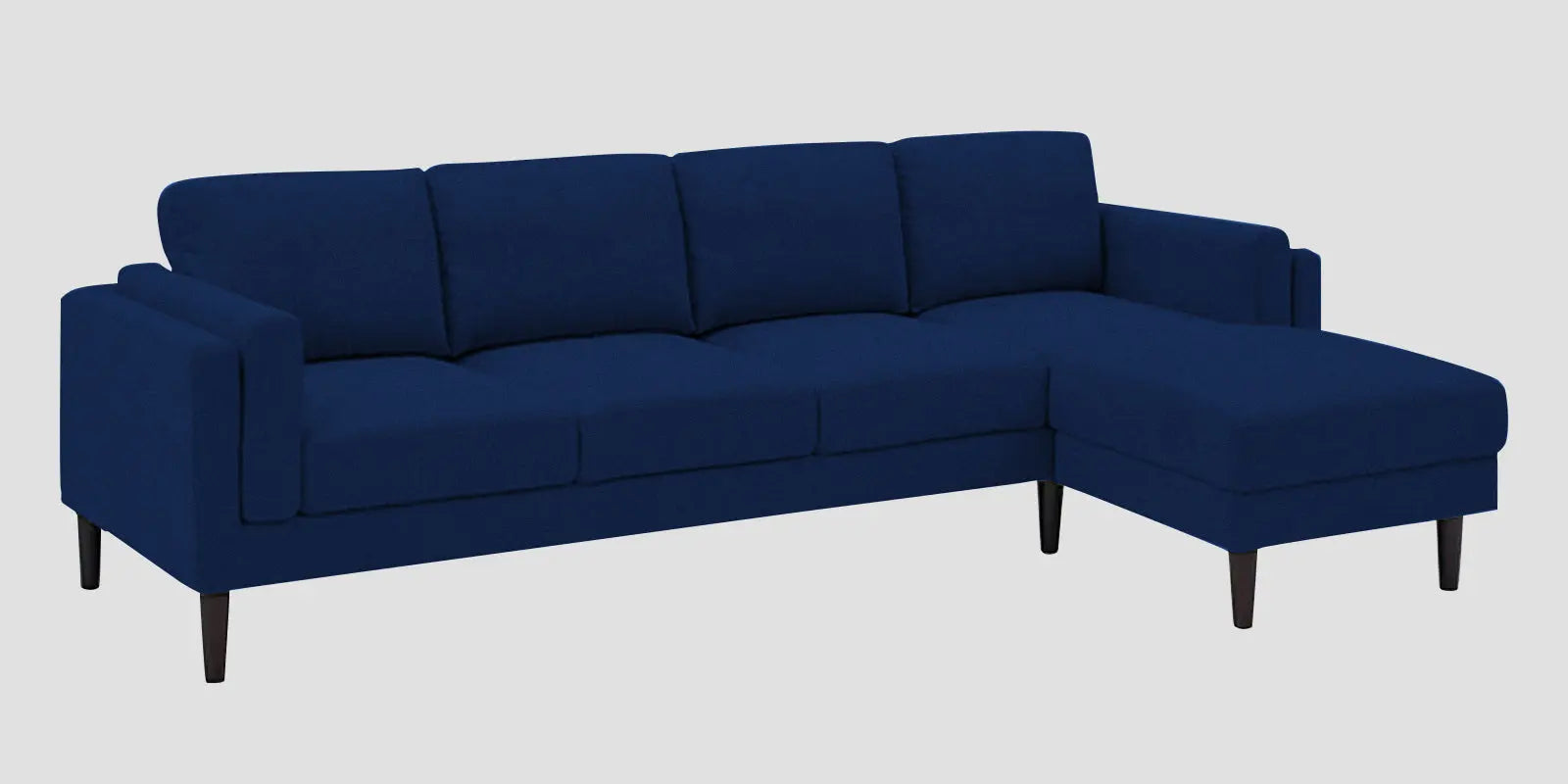 Creata Fabric LHS Sectional Sofa (3+Lounger) In Royal Blue Colour Febonic Living