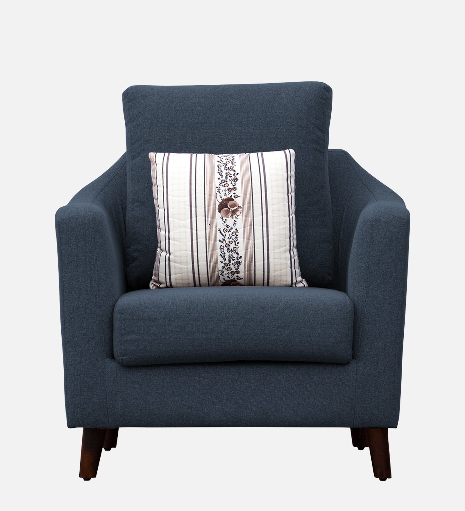 Kevin Fabric 1 Seater Sofa In Light Blue Colour - Febonic Living