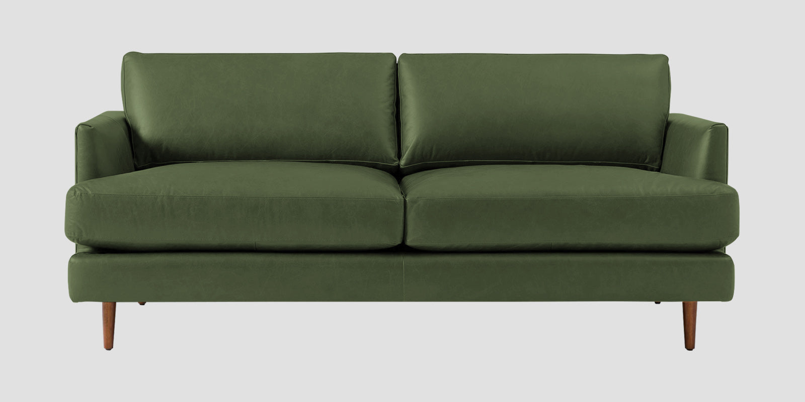 Sterio Leatherette 2 Seater Sofa In Moss Green Colour - Febonic Living