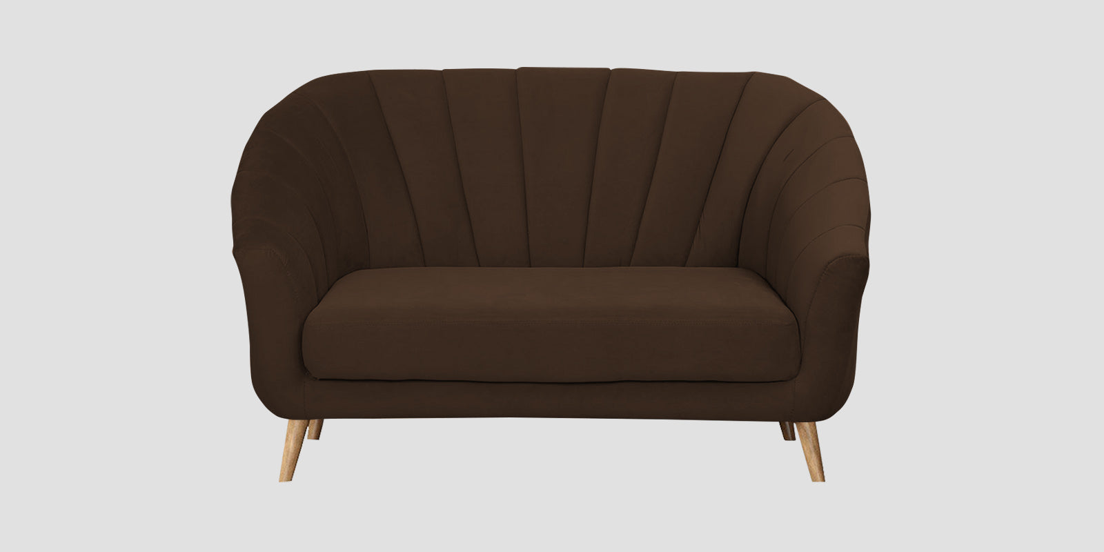 Kaylee Velvet 2 Seater Sofa In Chocolate Brown Colour - Febonic Living