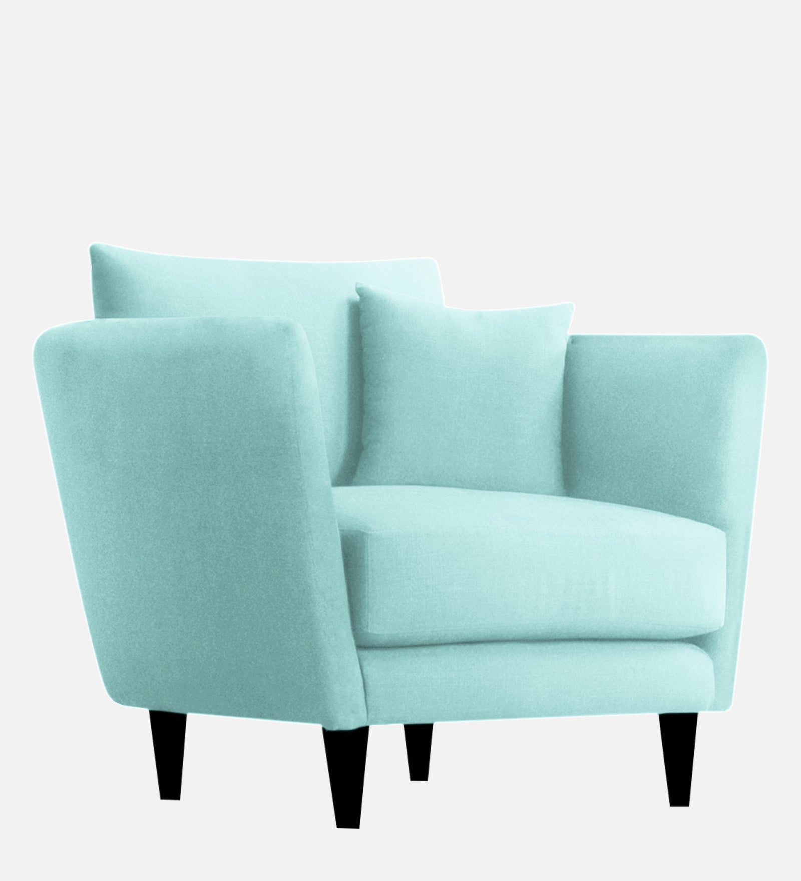 Norway Velvet 1 Seater Sofa In Barmunda Aqua Colour - Febonic Living
