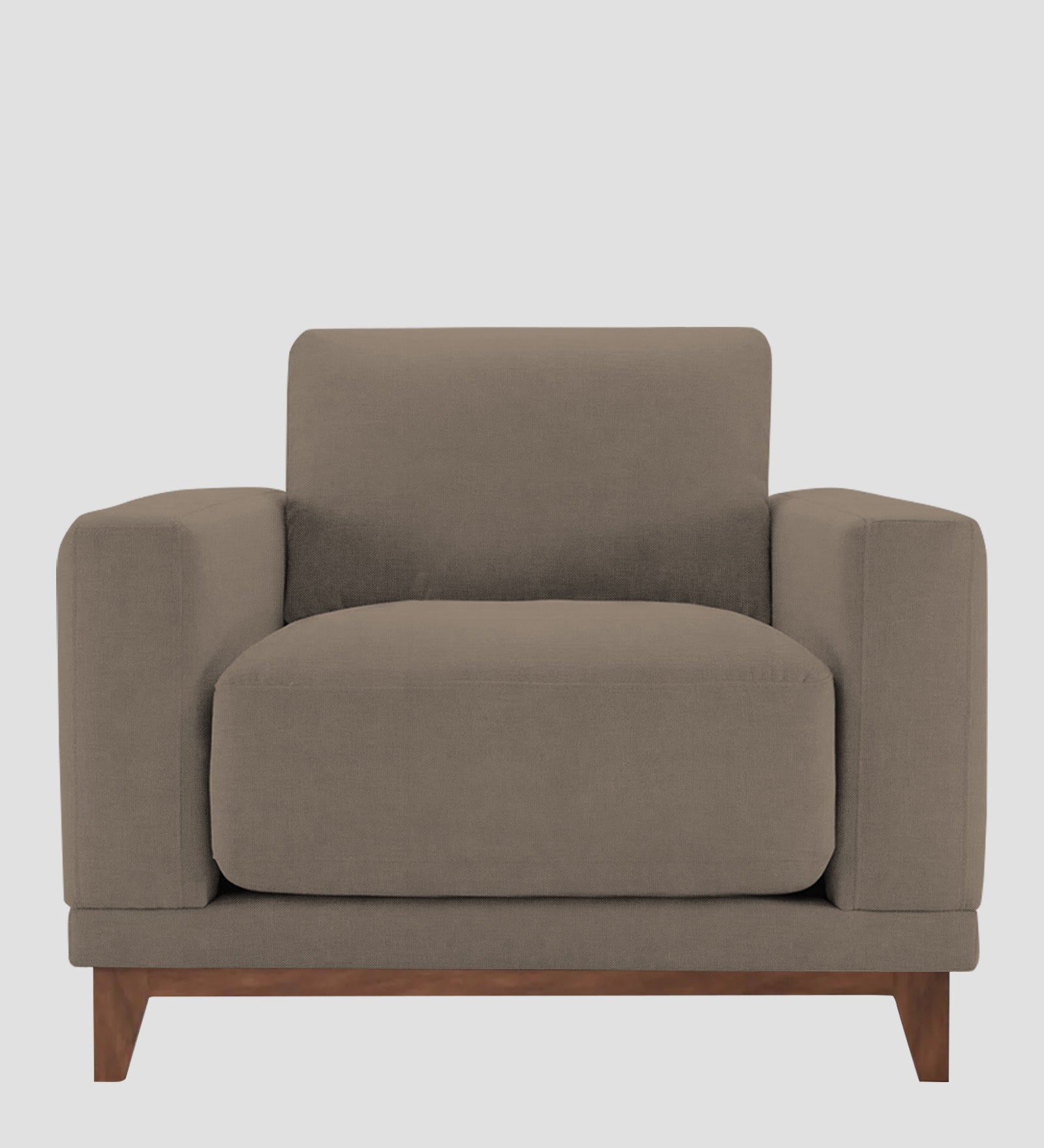 Esha Fabric 1 Seater Sofa In Hazel Beige Colour - Febonic Living