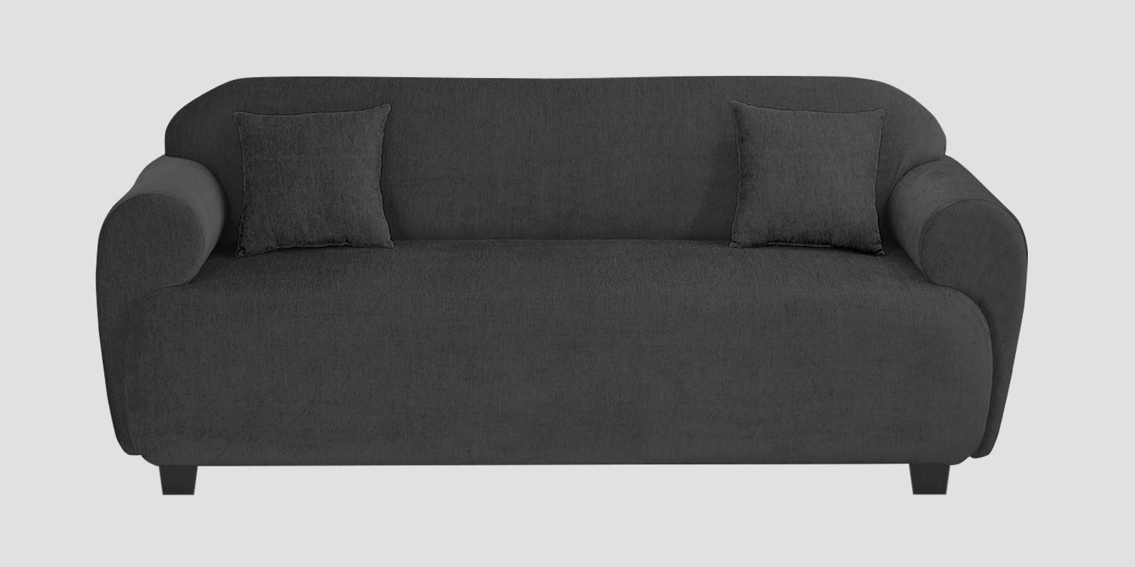 Apollo Fabric 3 Seater Sofa In Charcoal Grey Colour - Febonic Living