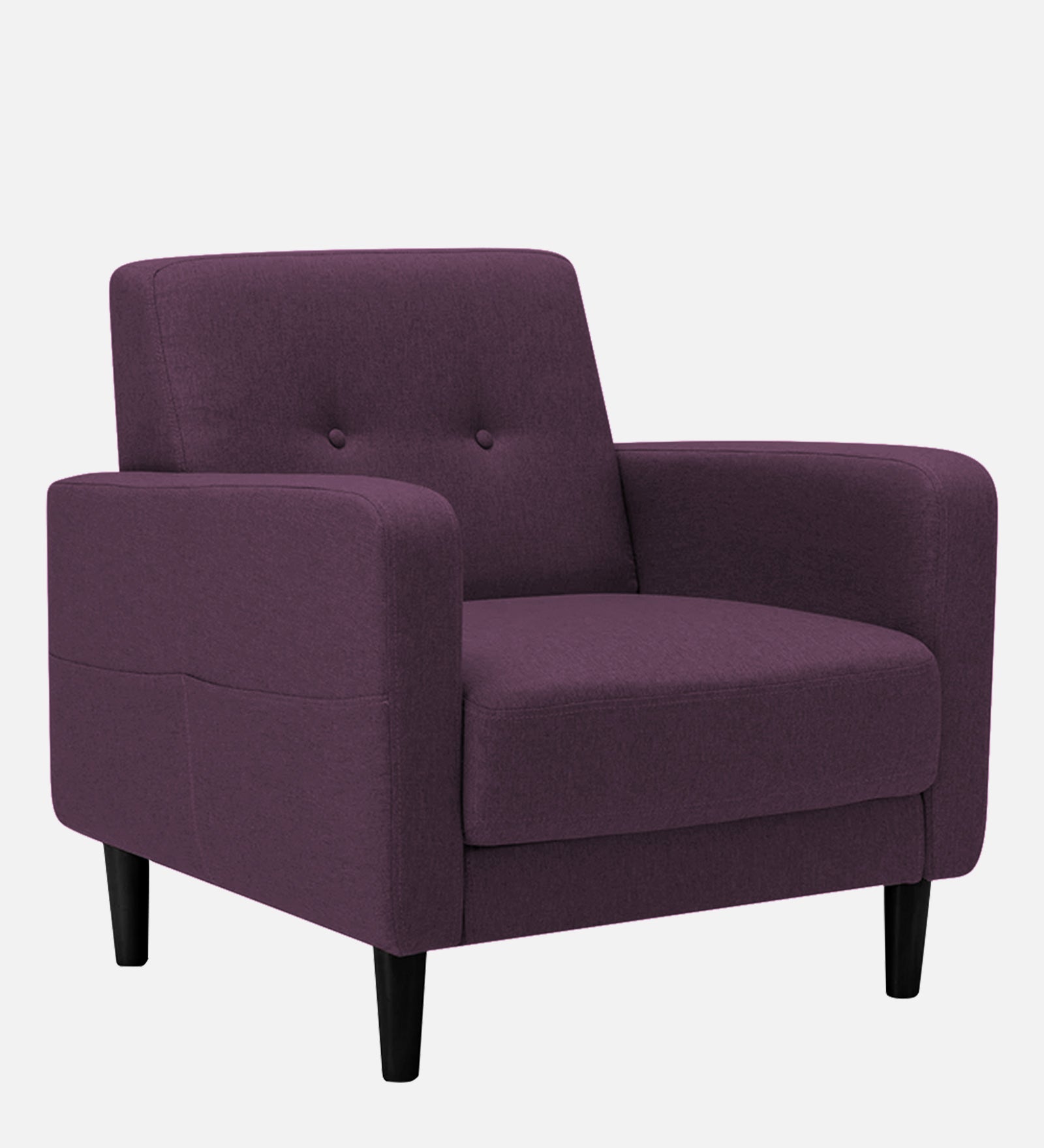 Marq Fabric 1 Seater Sofa In Greek Purple Colour - Febonic Living