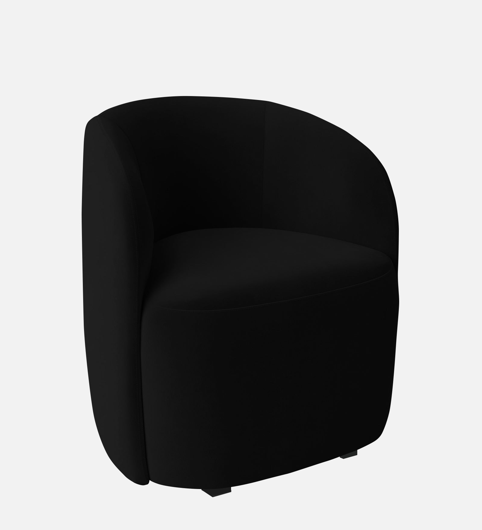 Lucky Velvet Wing Chair In Adam Black Colour - Febonic Living