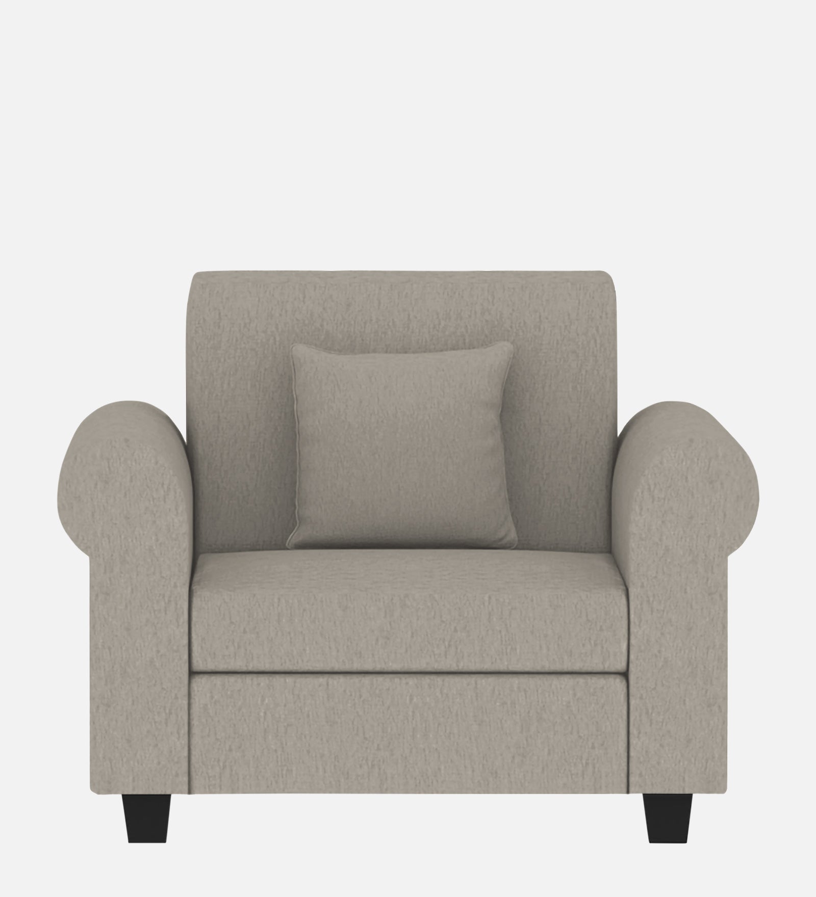 Derado Fabric 1 Seater Sofa In Ash Grey Colour - Febonic Living