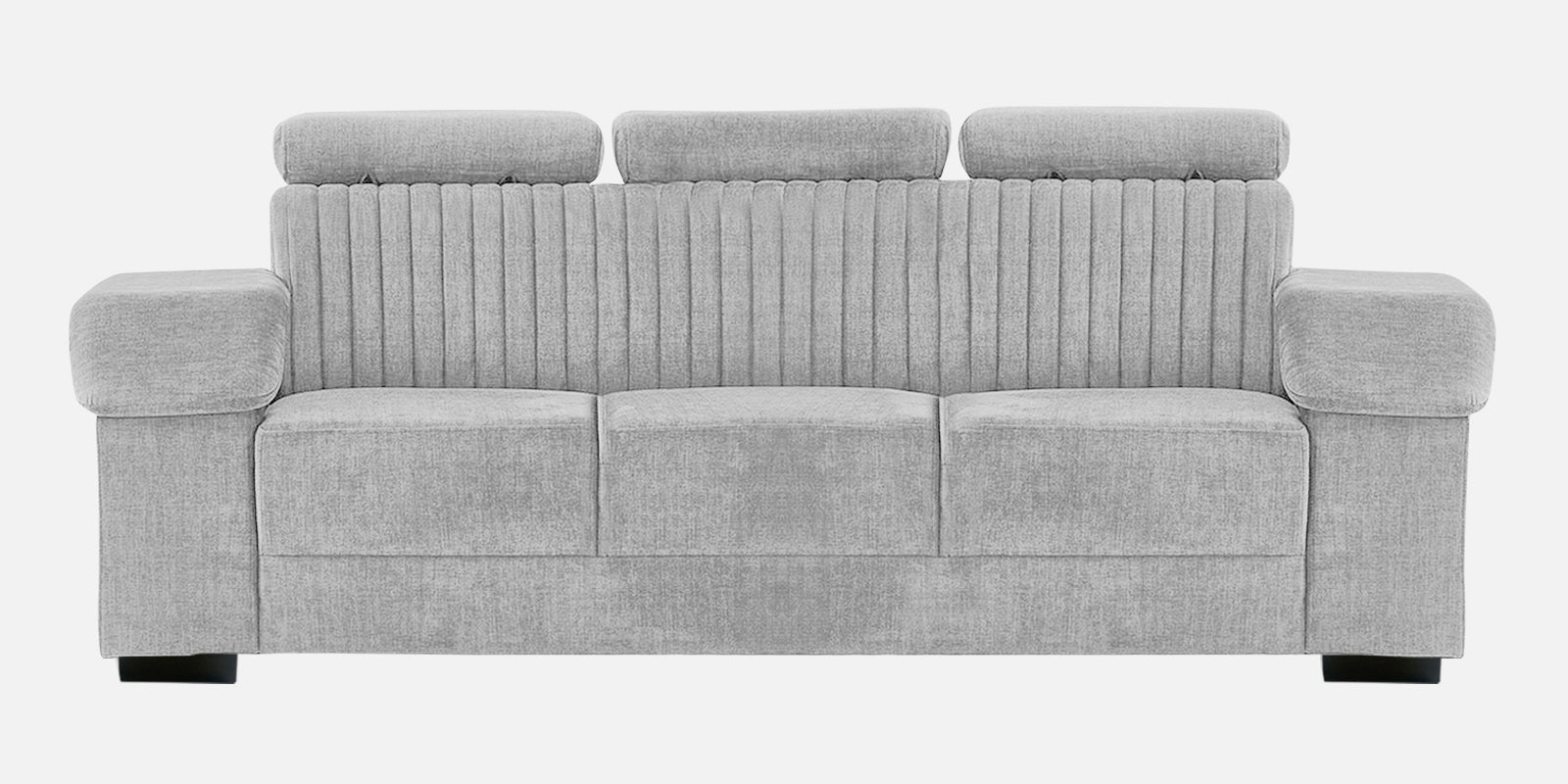 Draco Fabric 3 Seater Sofa In Lit Grey Colour - Febonic Living