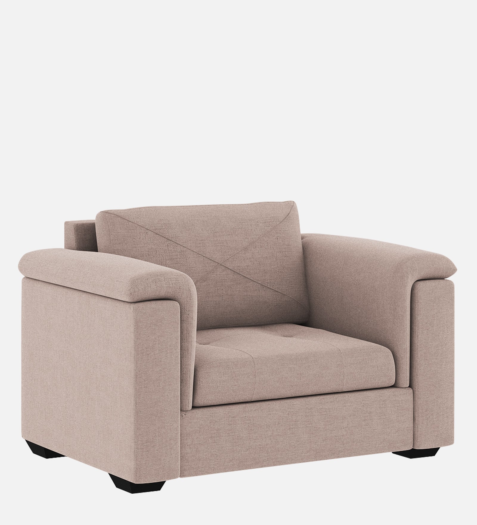 Andres Fabric 1 Seater Sofa In Mush Beige Colour - Febonic Living