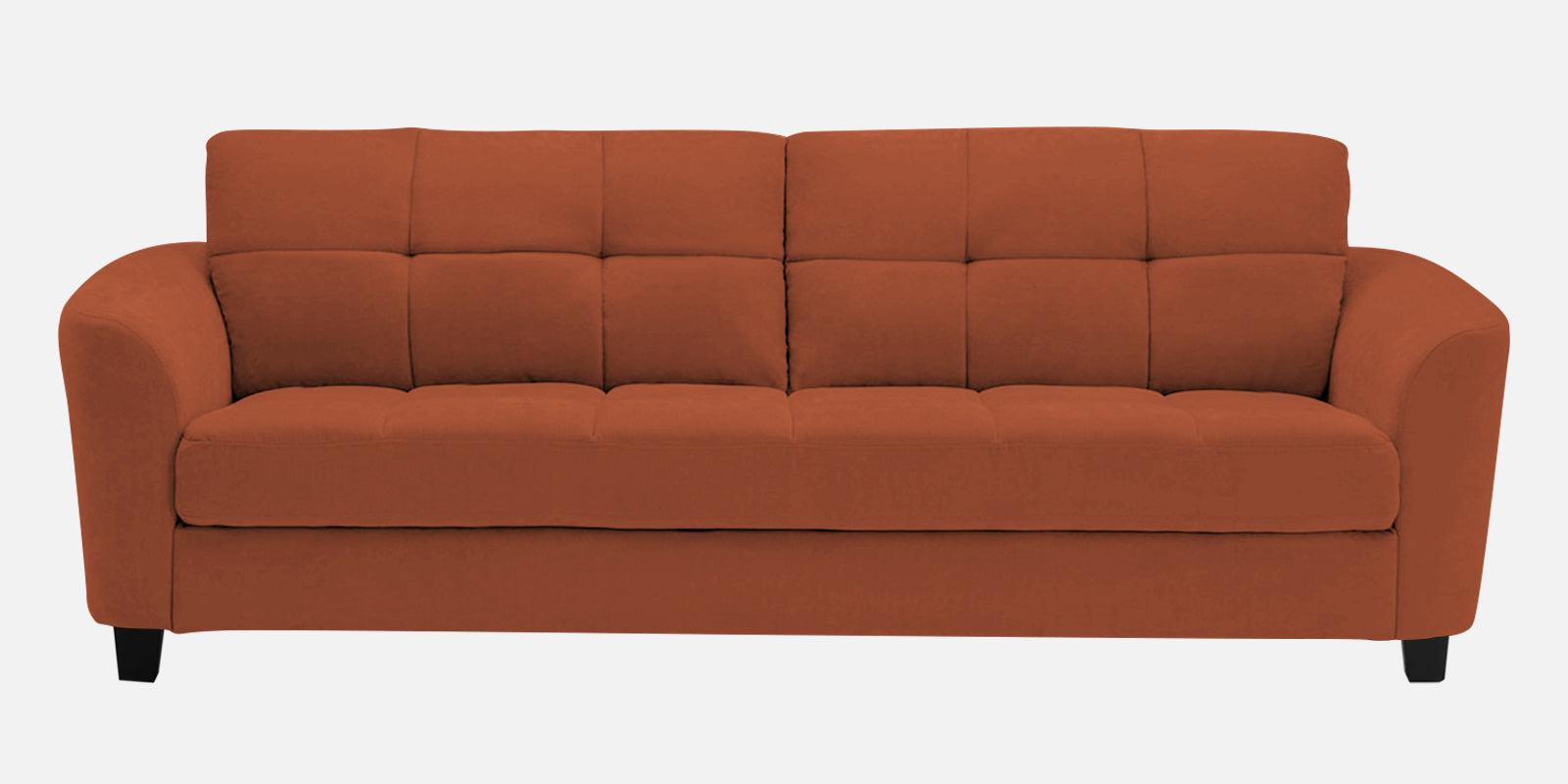 Mulan Fabric 3 Seater Sofa In Royal Orange Colour - Febonic Living