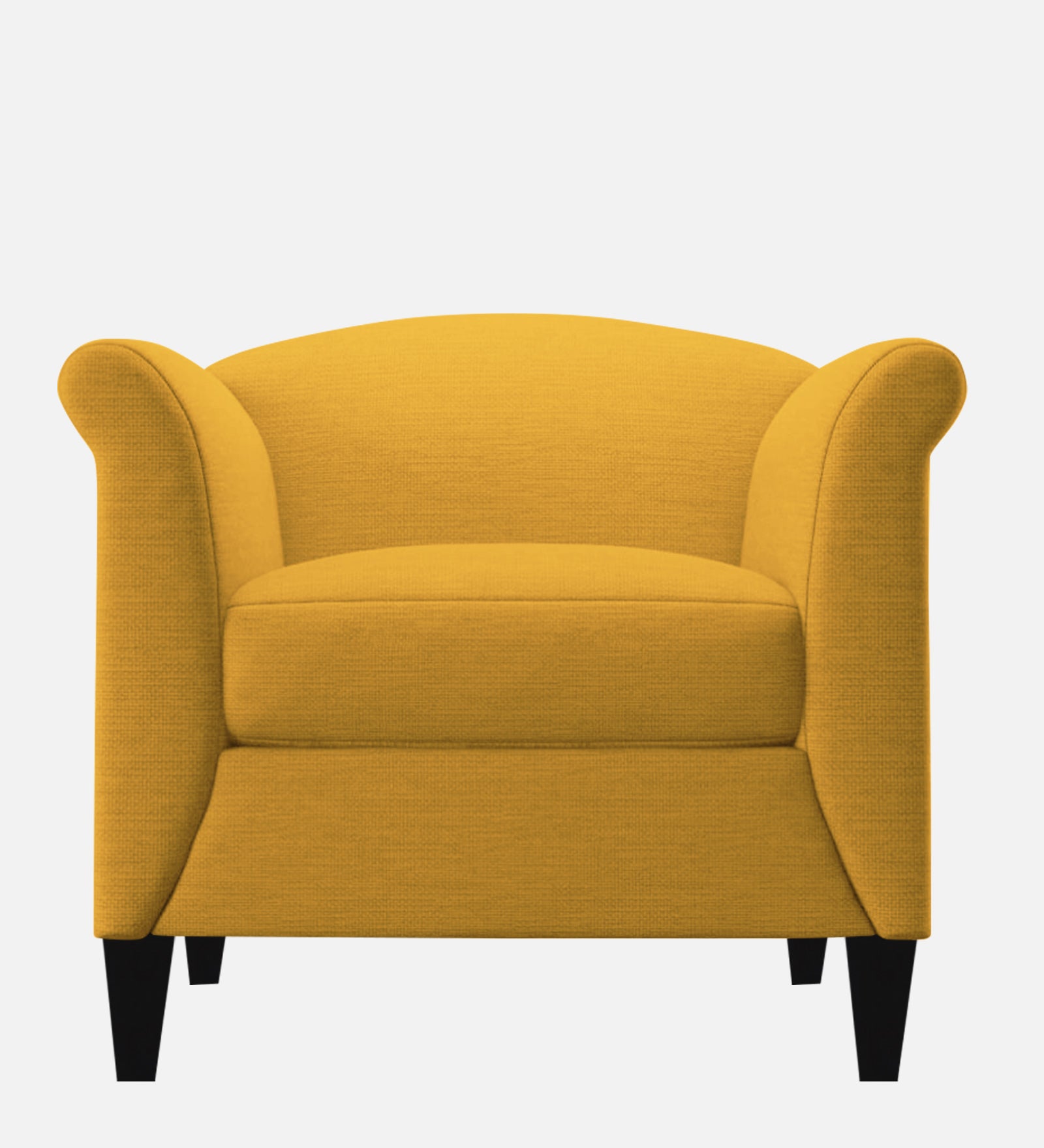 Kimber Fabric 1 Seater Sofa in Bold Yellow Colour