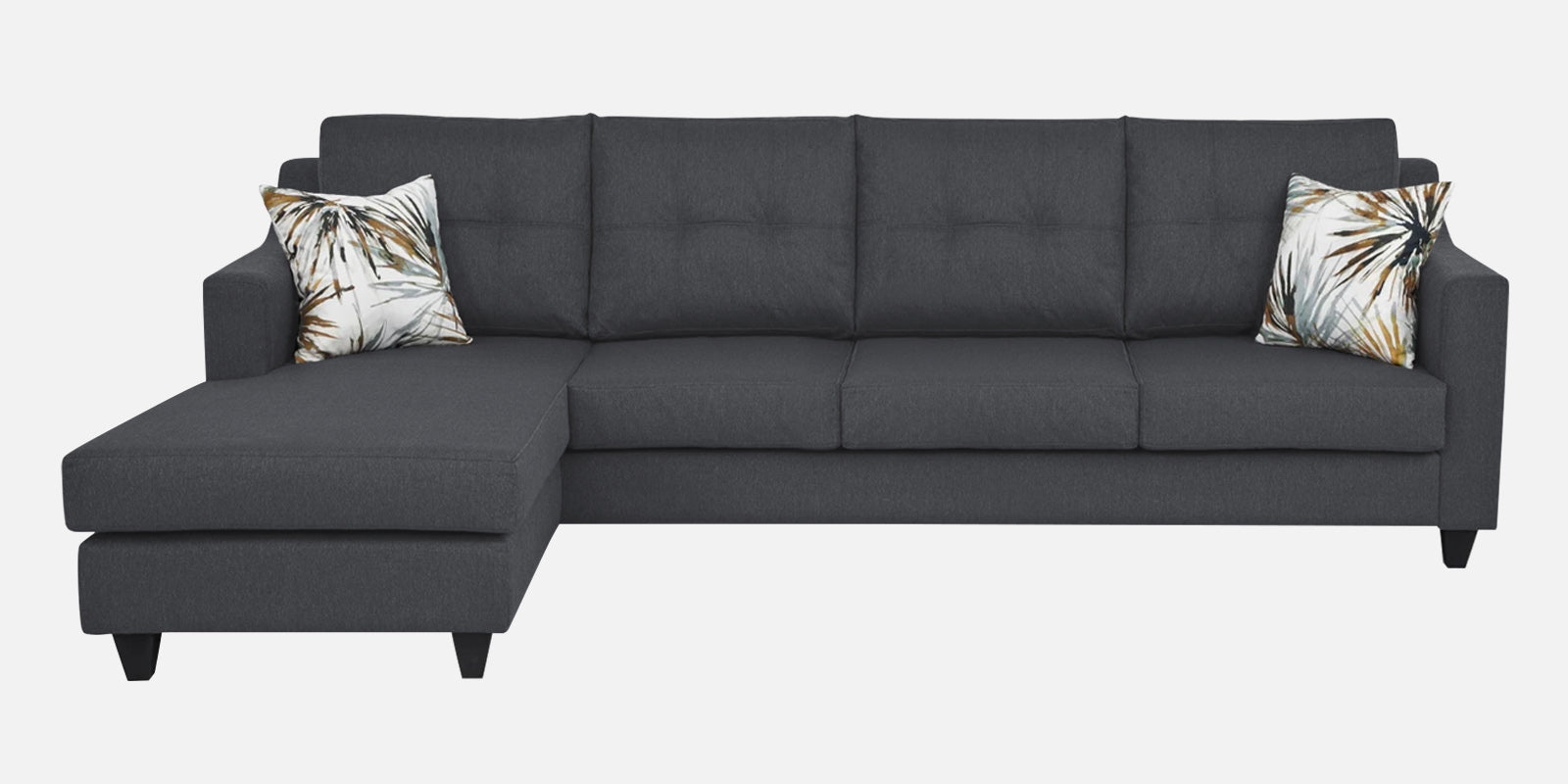 Welly Fabric Rhs Sectional Sofa 3 Lounger In Maba Grey Colour - Febonic Living