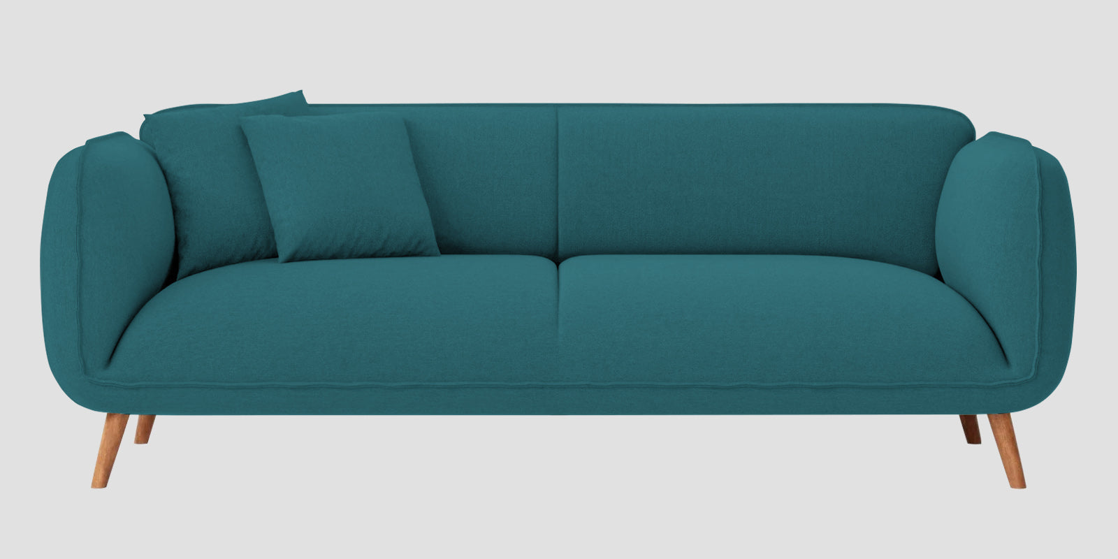 Zia Fabric 3 Seater Sofa In Water Blue Colour - Febonic Living