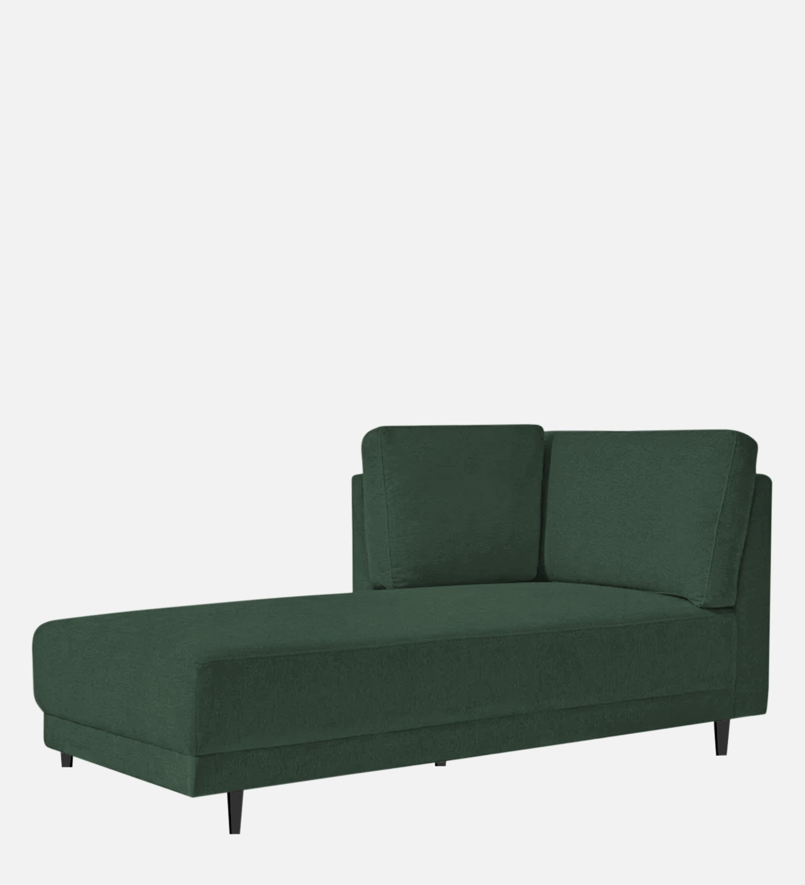 Jonze Velvet LHS Chaise Lounger In Amazon Green Colour - Febonic Living
