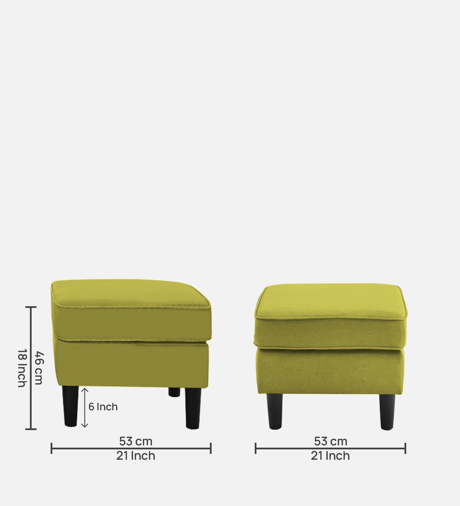 Sona Fabric Barrel Chair + Ottoman in Parrot Green Colour