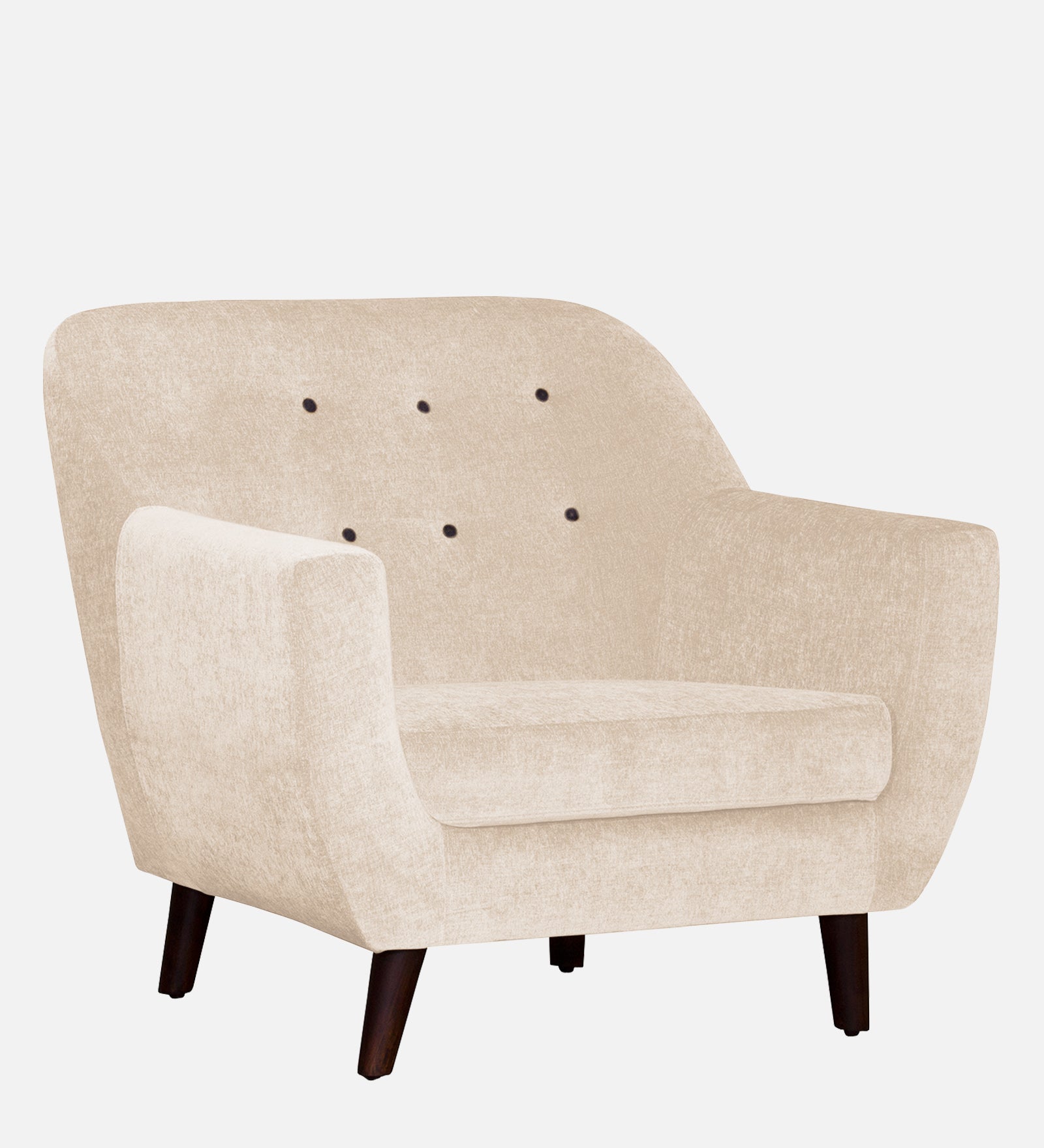 German Fabric 1 Seater Sofa In Woom Beige Colour - Febonic Living