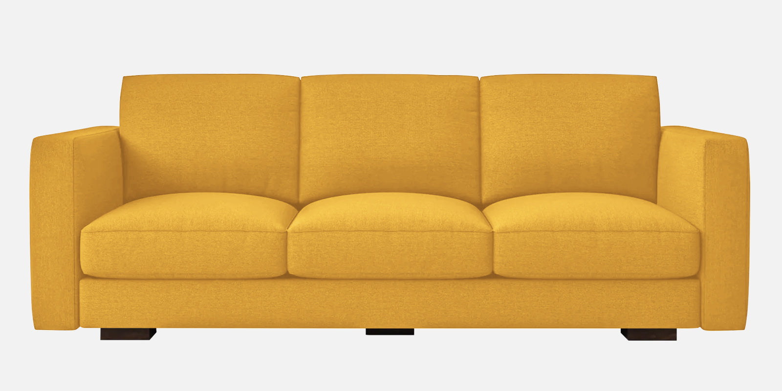 Messy Fabric 3 Seater Sofa In Bold Yellow Colour - Febonic Living