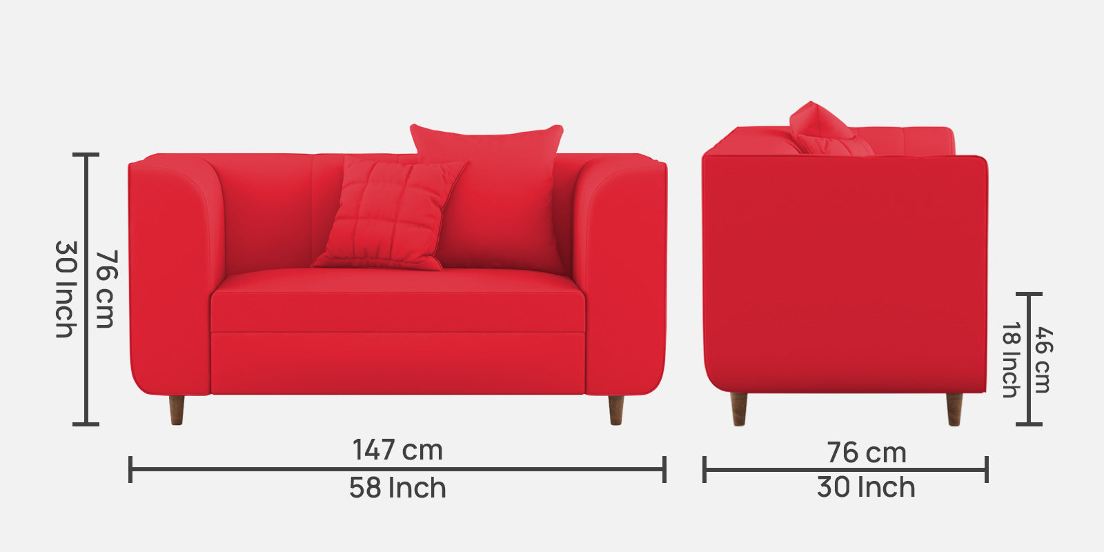 Sumo Velvet 2 Seater Sofa In Ox Blood Maroon Colour - Febonic Living