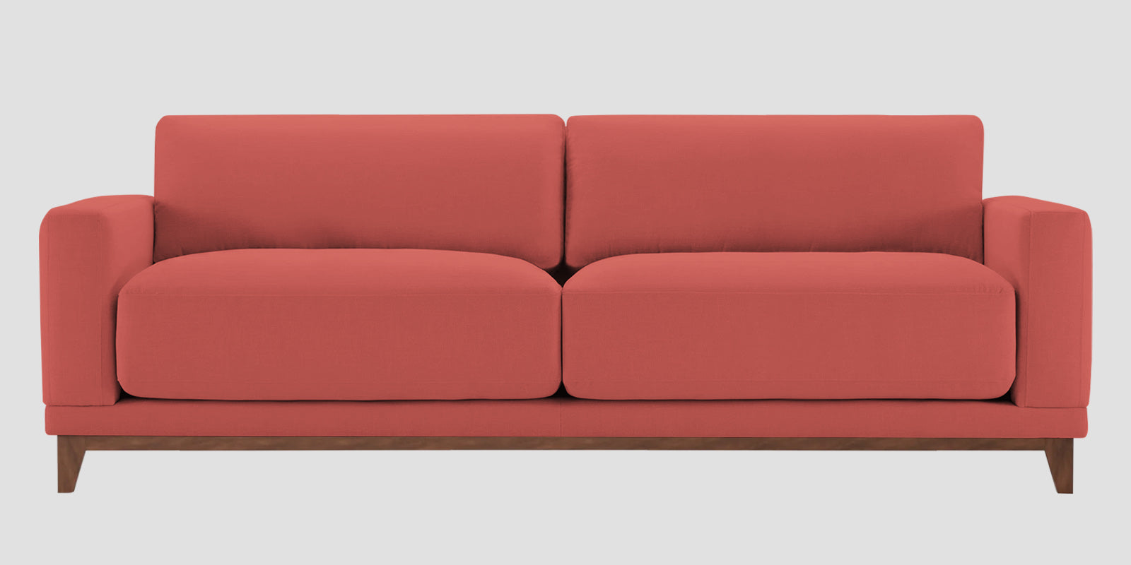 Esha Fabric 3 Seater Sofa In Salmon Pink Colour - Febonic Living