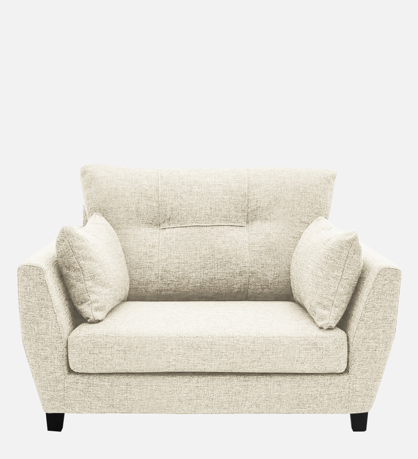 Mario Fabric 1 Seater Sofa In Ivory Cream Colour - Febonic Living